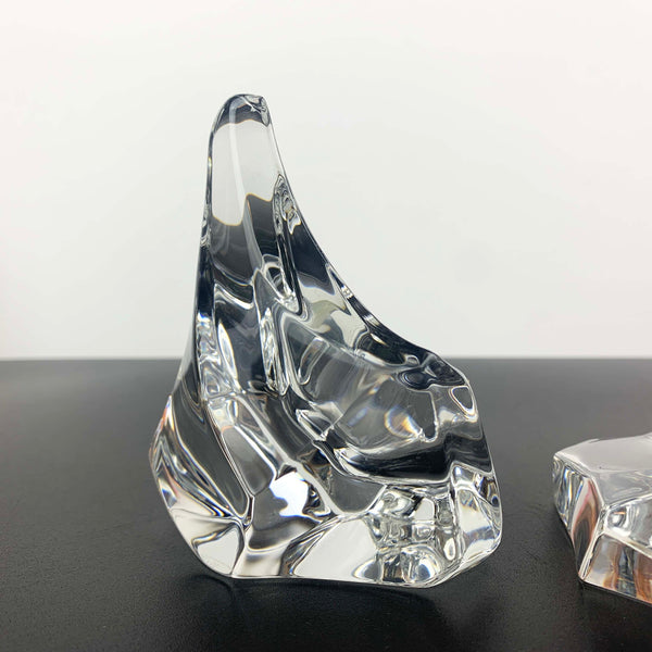 Franklin Mint 1987 crystal iceberg sculpture - Set of 2