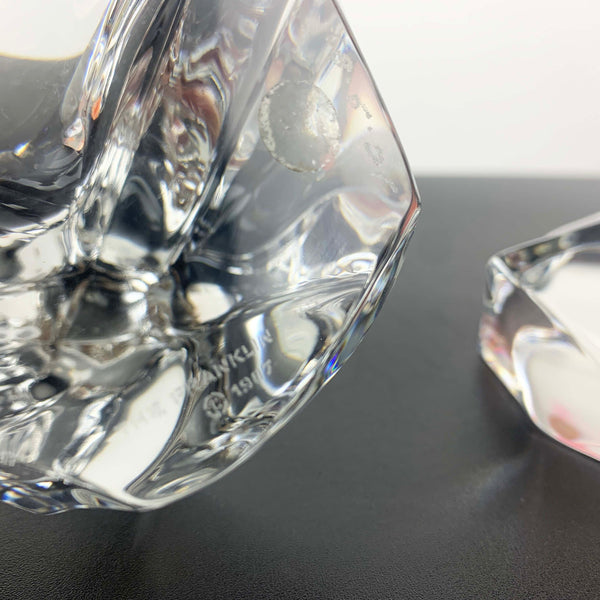 Franklin Mint 1987 crystal iceberg sculpture - Set of 2