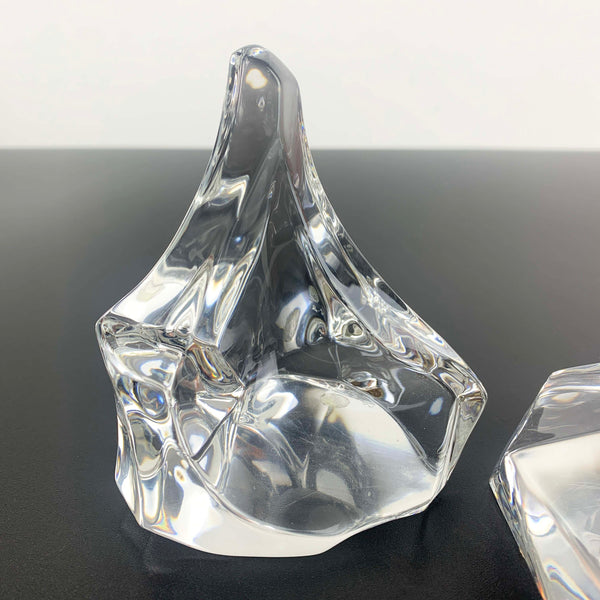 Franklin Mint 1987 crystal iceberg sculpture - Set of 2