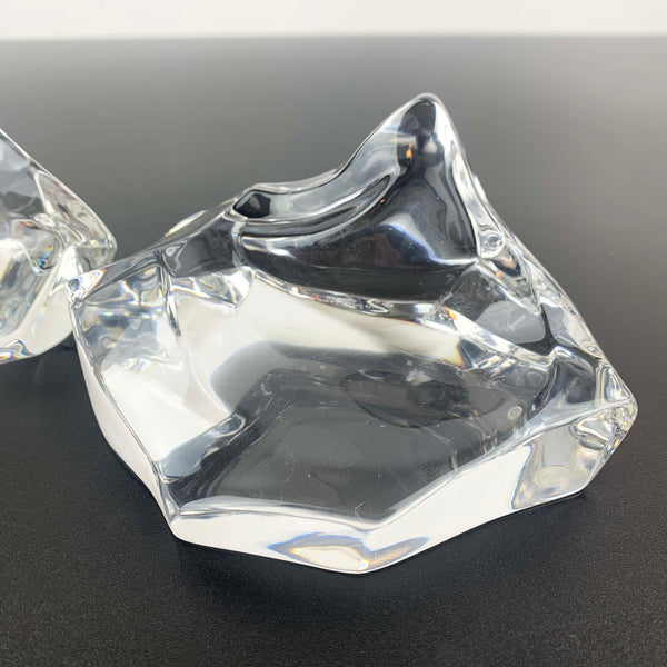 Franklin Mint 1987 crystal iceberg sculpture - Set of 2