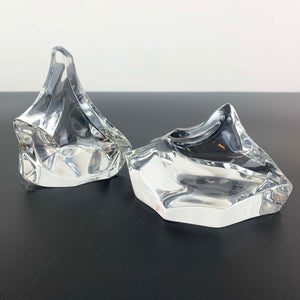 Franklin Mint 1987 crystal iceberg sculpture - Set of 2