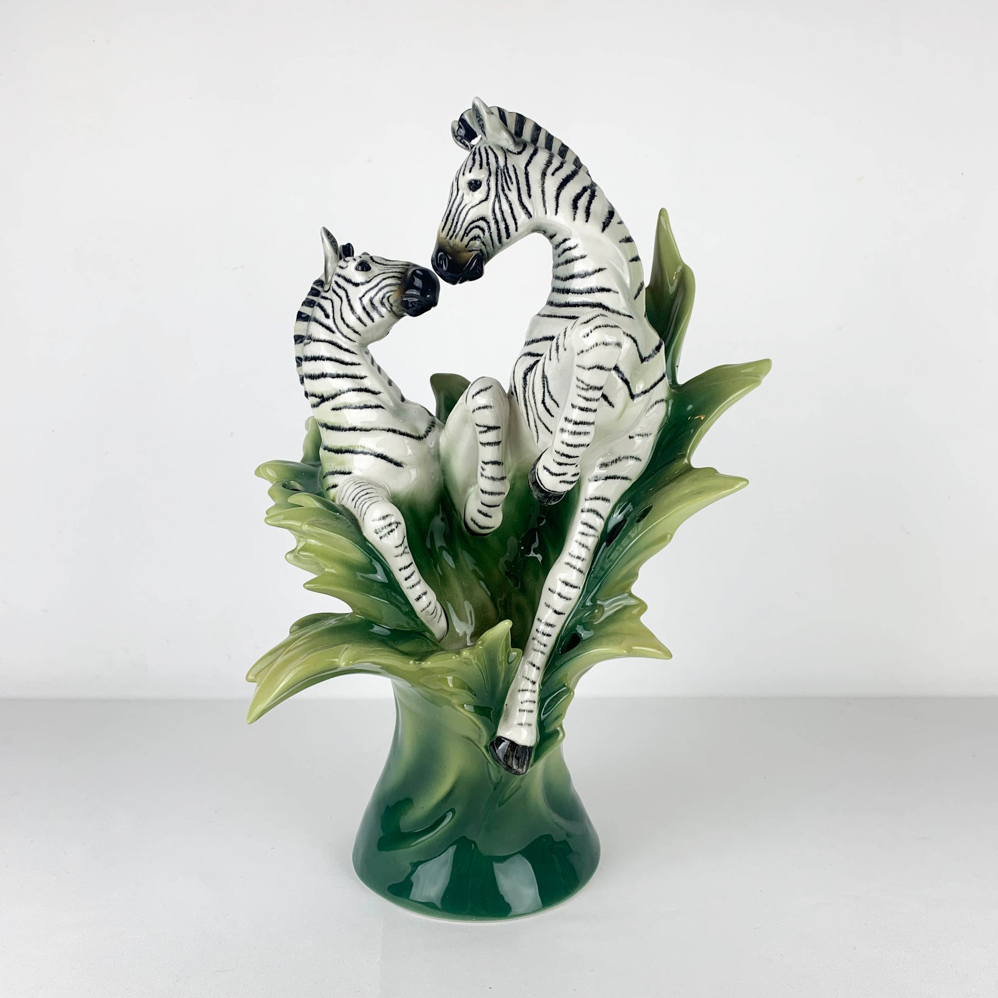 Franz Rare and Retired African Animal Collection Zebra Sculptured Vase