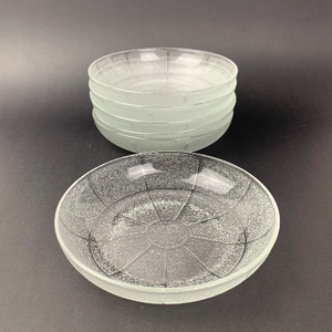 French glass citrus design bowl set