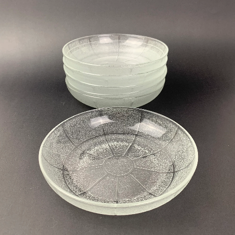 French glass citrus design bowl set