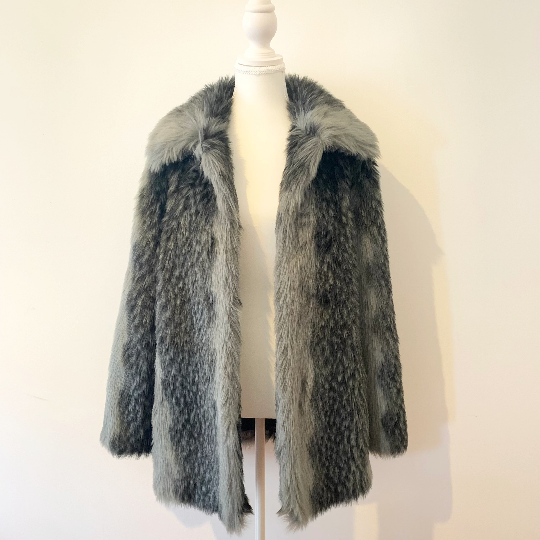 Sandra Steiner faux fur winter overcoat left open