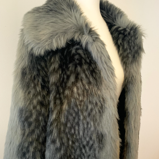 Sandra Steiner faux fur winter overcoat side view