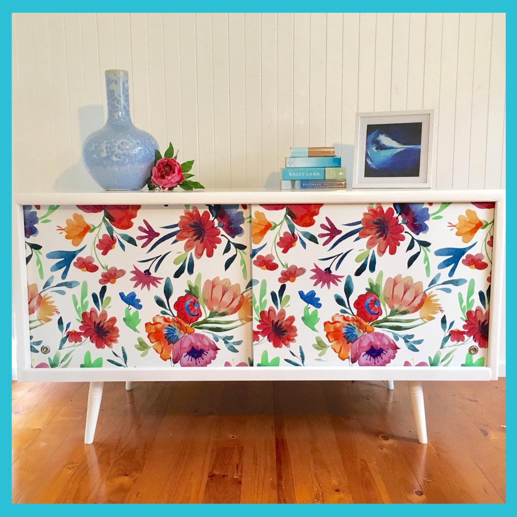 Bright floral sideboard