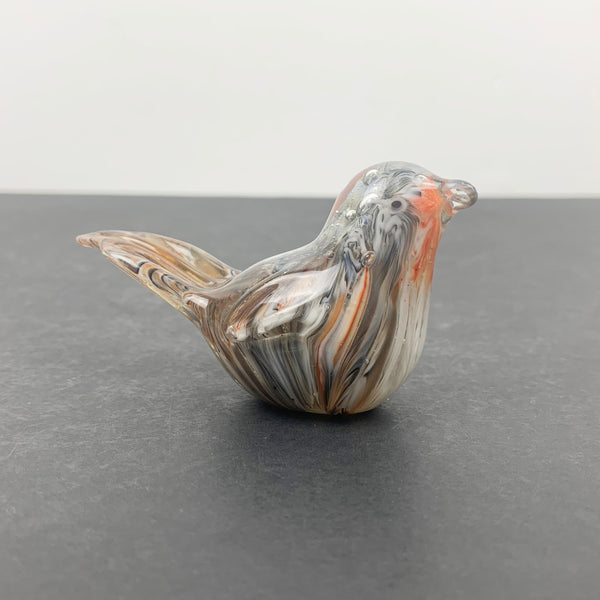 Miniature glass bird ornament hand blown