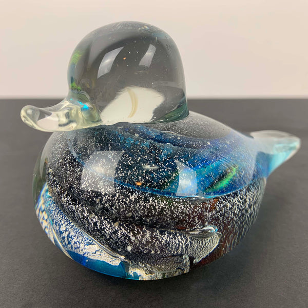 Hand blown glass duck decor