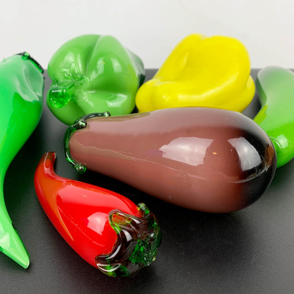 Retro glass vegetable collection - Set of 6