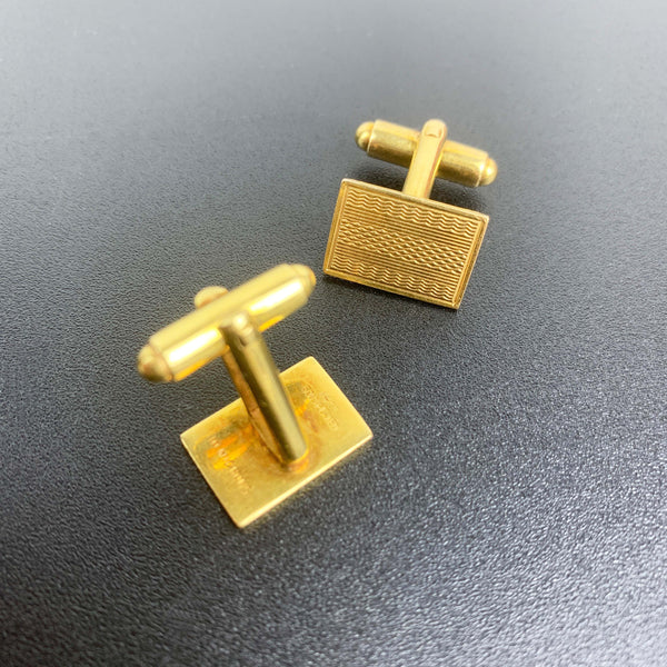 Mid century 14k gold plated cuff links