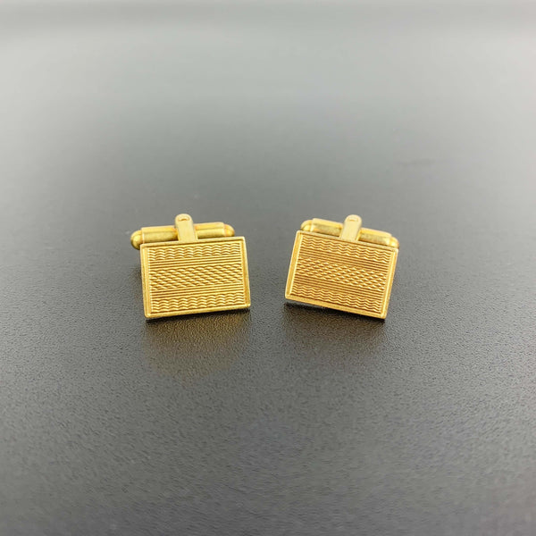 Mid century 14k gold plated cuff links