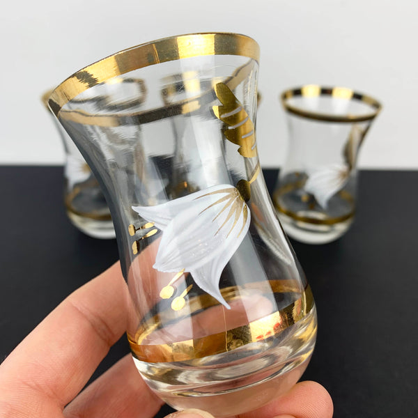 Gold gilt detail on vintage shot glass