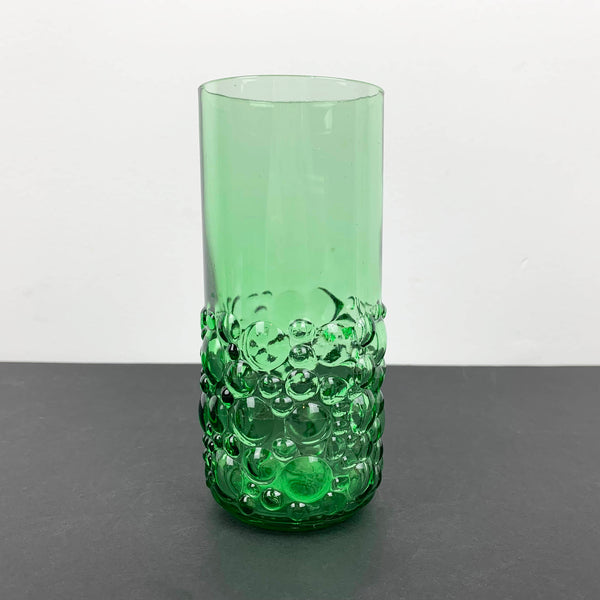 Unique green glass hobnail tumbler - Set of 5