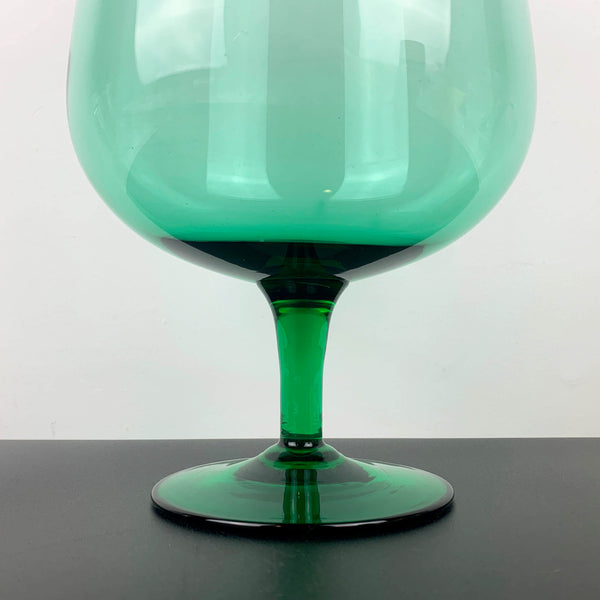 Extra large green brandy balloon vase and centrepiece