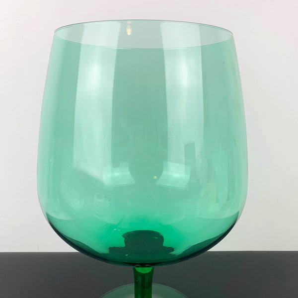 Extra large green brandy balloon vase and centrepiece