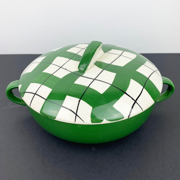 Harlequinade lidded green vegetable tureens