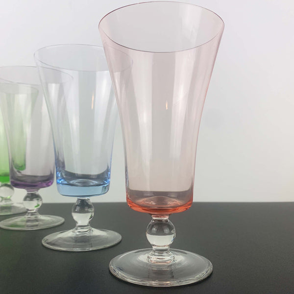 Mid century harlequin cocktail glass - Set of 4