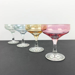 Harlequin lustre champagne coupe set of 4