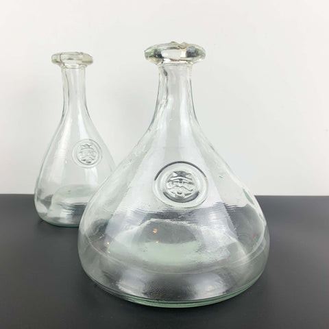 Holmegaard Denmark Viking glass decanters by Ole Winther