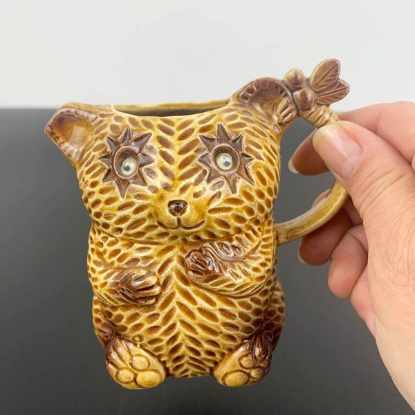 Honey bear figural milk jug