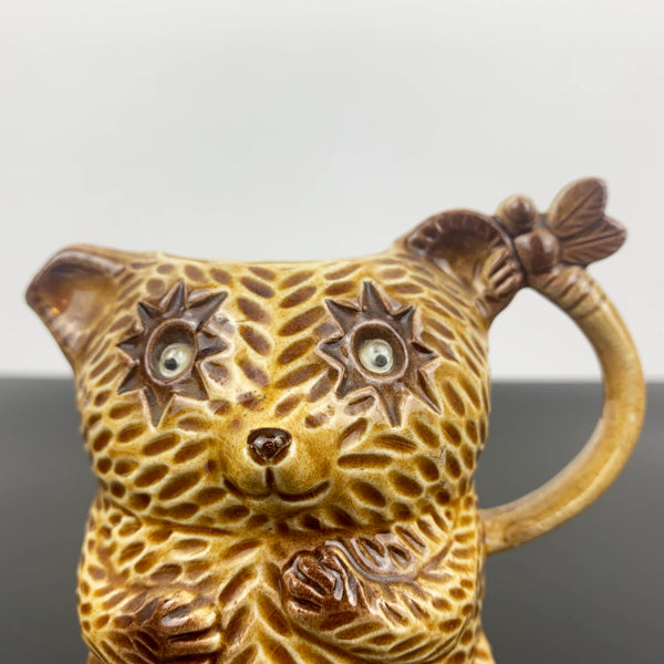 Honey bear figural milk jug