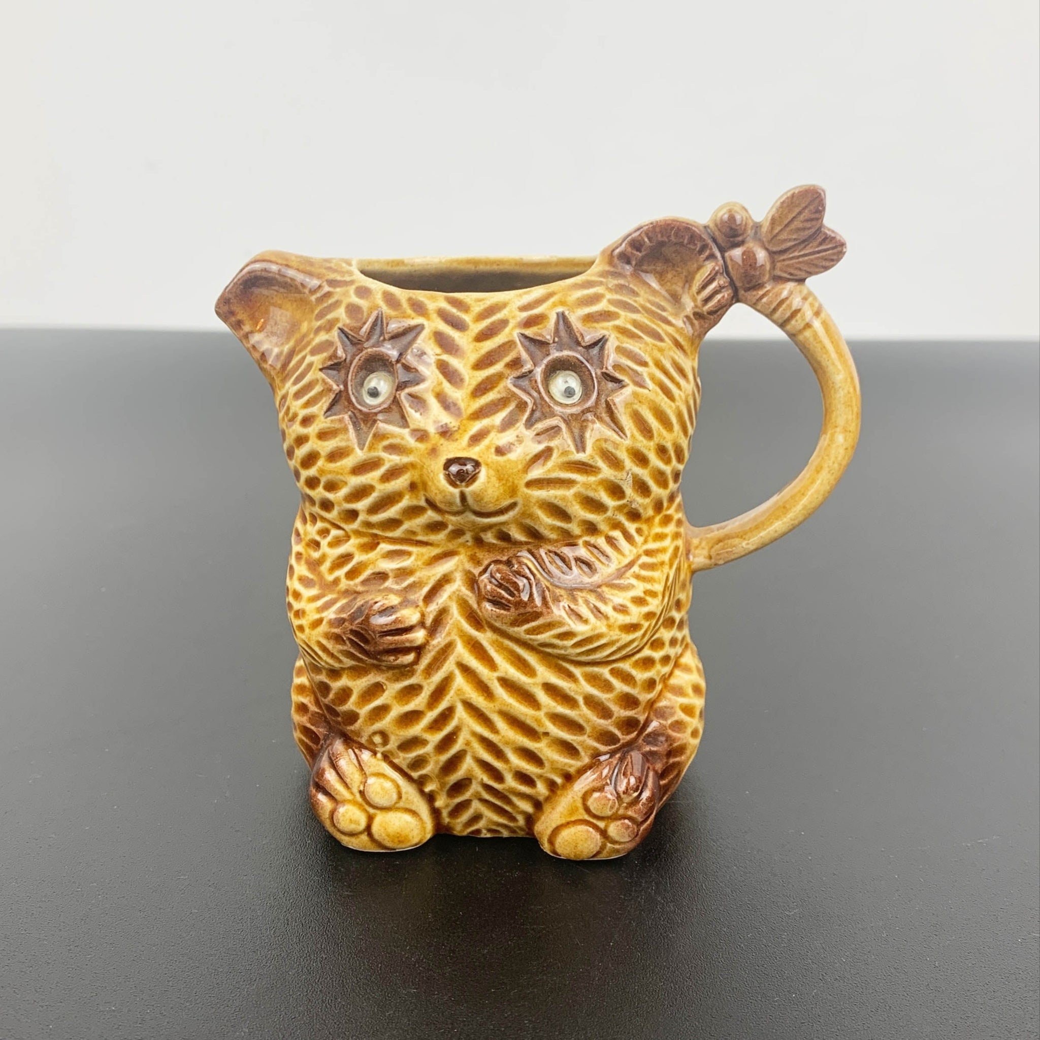 Honey bear figural milk jug