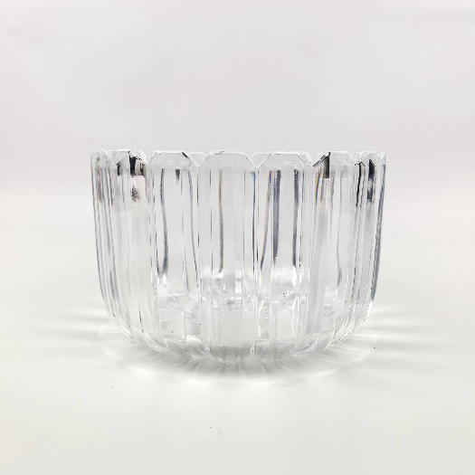 Hoya Japan crystal ribbed decorative bowl