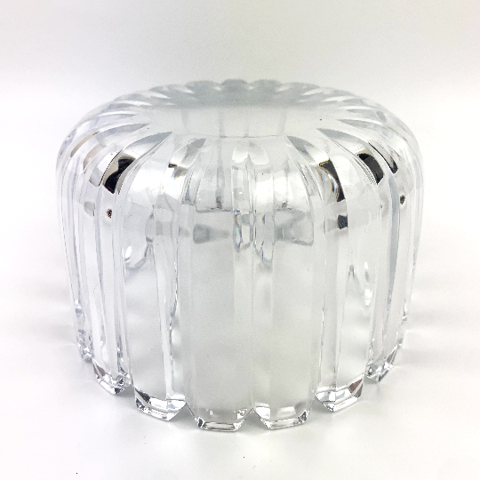 Hoya Japan crystal ribbed bowl upside down