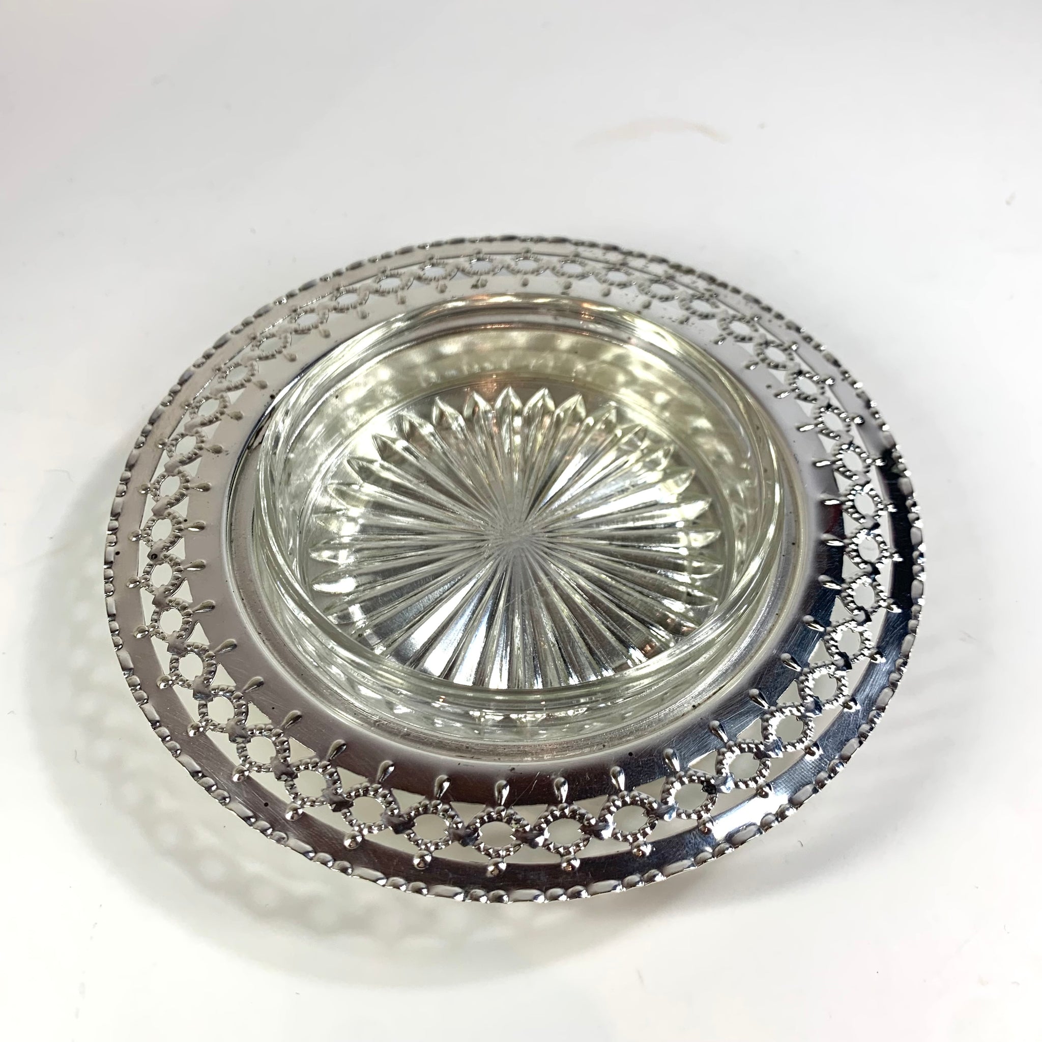 Silver plated butter and jam dish