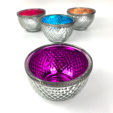 Bright purple home decor mini bowls