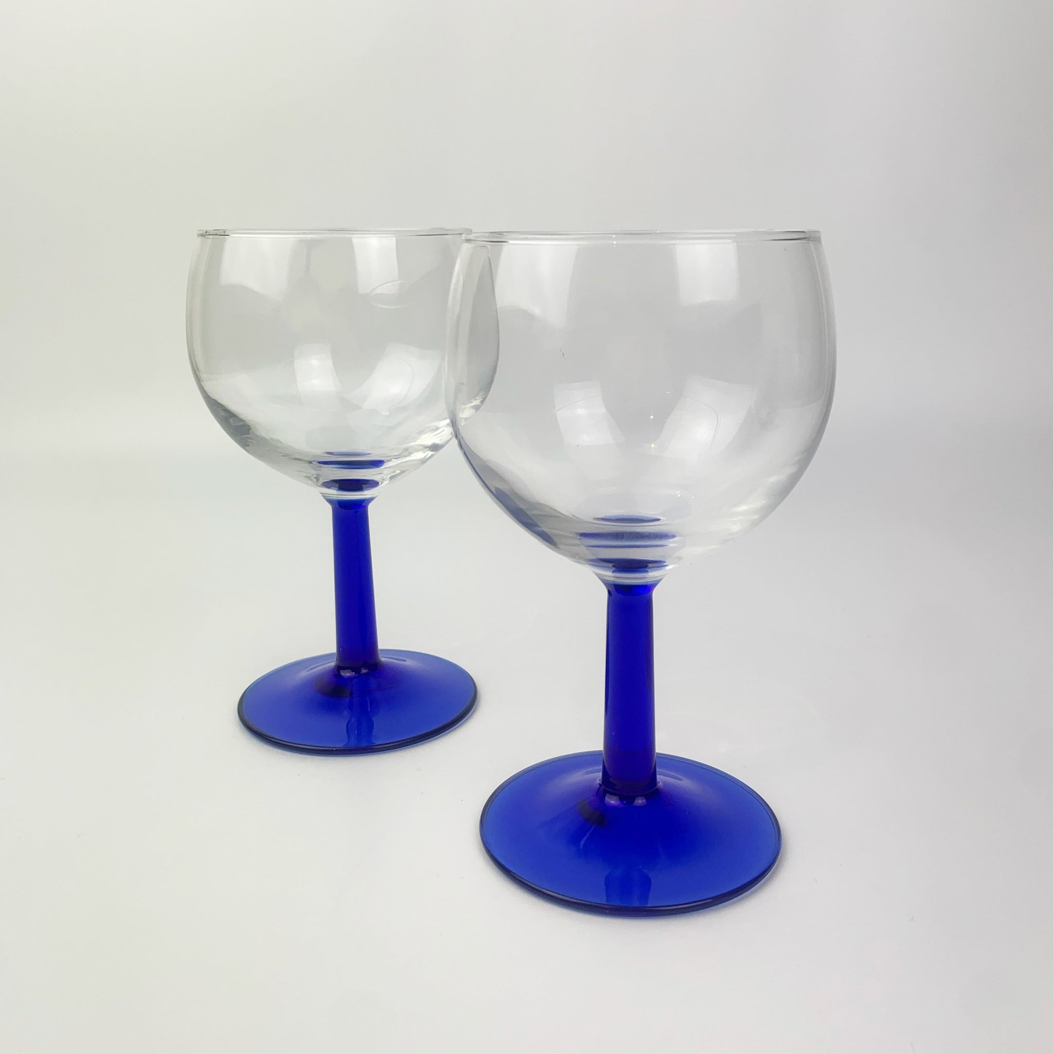 french aqua stemmed water glasses (4) – Rare Form