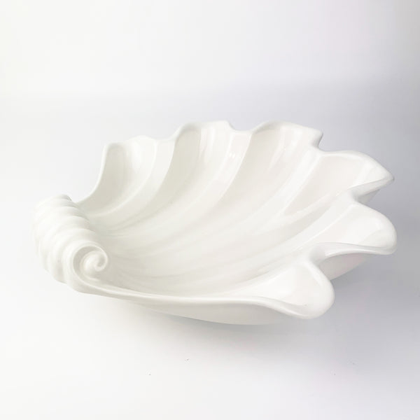 Large Clam Shell Ceramic Bowl beach house decor