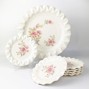 Kakuzyu Japan Cake Platter with 6 Matching Plates