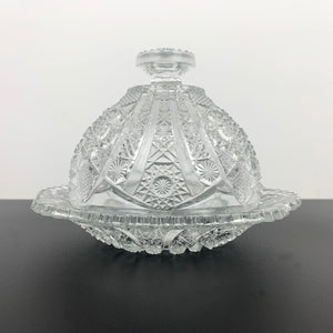 Imperial Glass 'Bellaire' covered butter and cheese dish