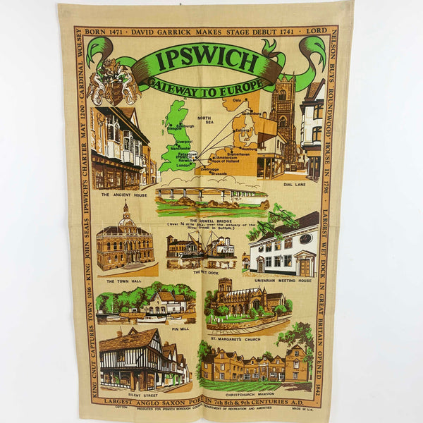 Vintage English cities tea towel collection - Set of 3