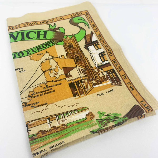 Vintage English cities tea towel collection - Set of 3