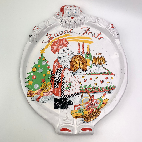 Santa shaped Christmas platter