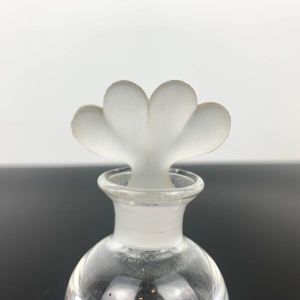 Italian crystal perfume bottle with twin heart stopper