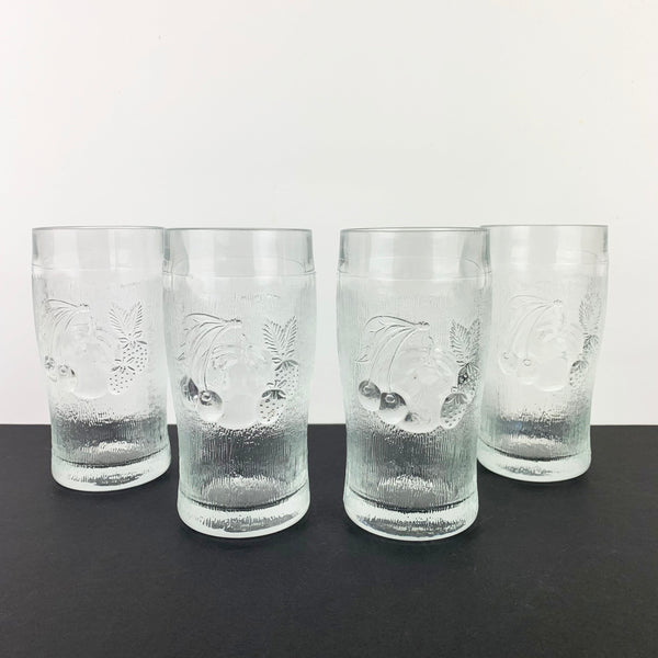 Italian fruit embossed water tumblers