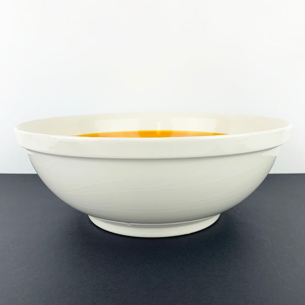 Italian extra large sunflower serving bowl side view