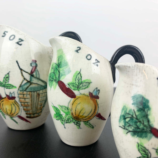 Japanese ceramic kitchen measuring jugs - Set of 3