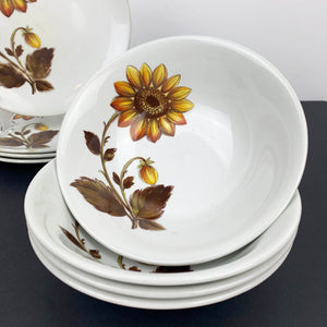 Johnson of Australia 'Hayman' sunflower pattern bowls