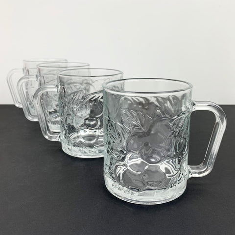 KIG Indonesia fruit embossed glass mug set