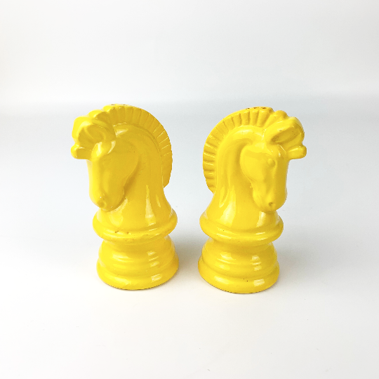 Yellow stallion salt and pepper shakers