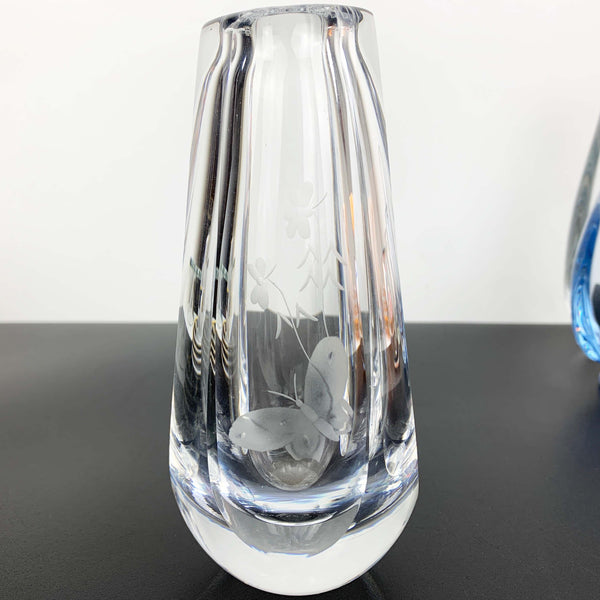 Kosta Sweden mid century art glass vases, sold separately