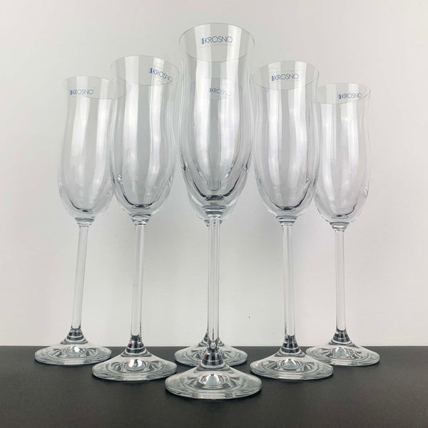 Krosno tall flared champagne flute - Set of 6