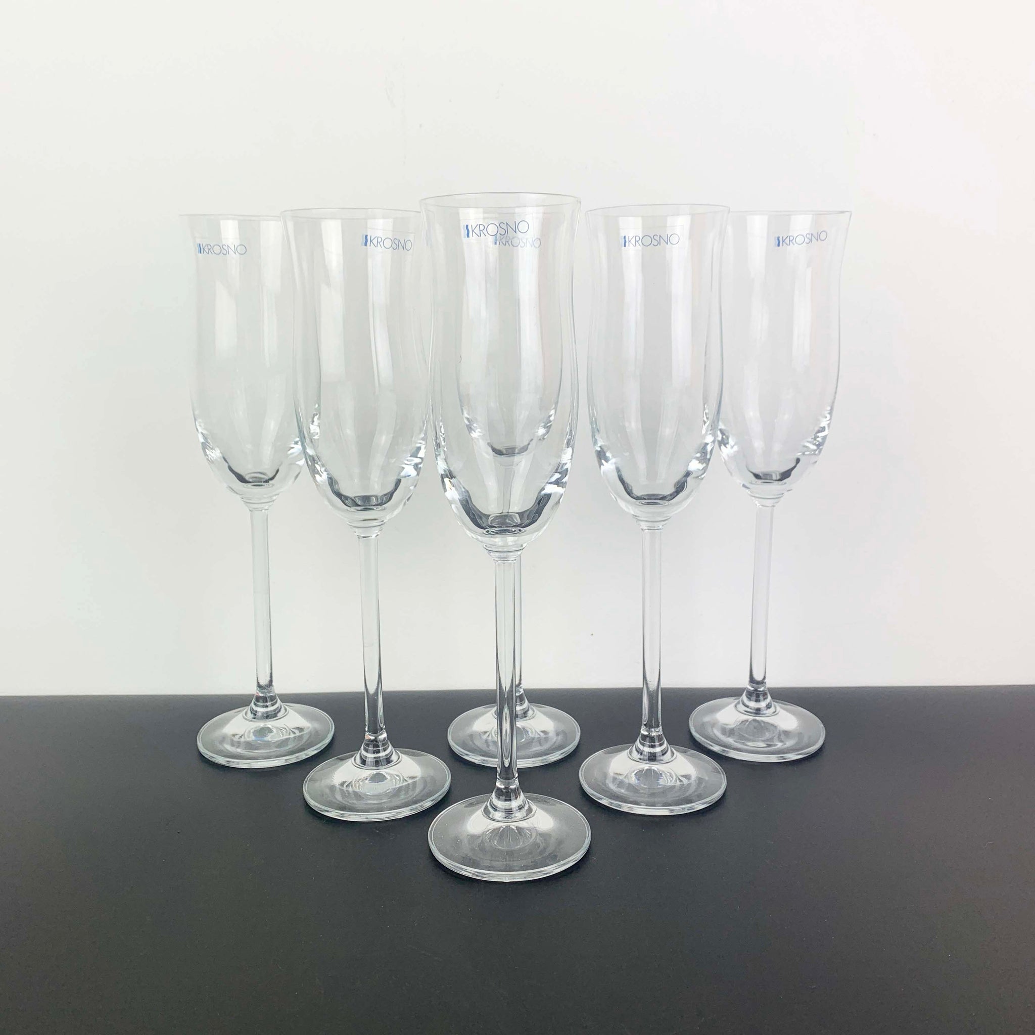 Krosno tall flared champagne flute - Set of 6