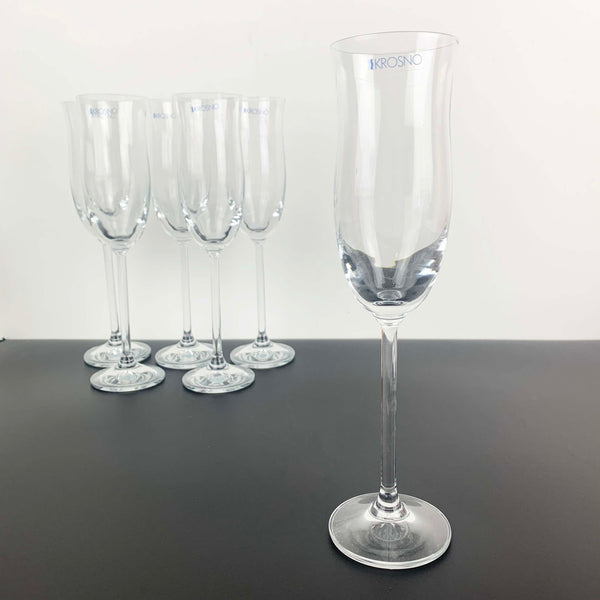 Krosno tall flared champagne flute - Set of 6