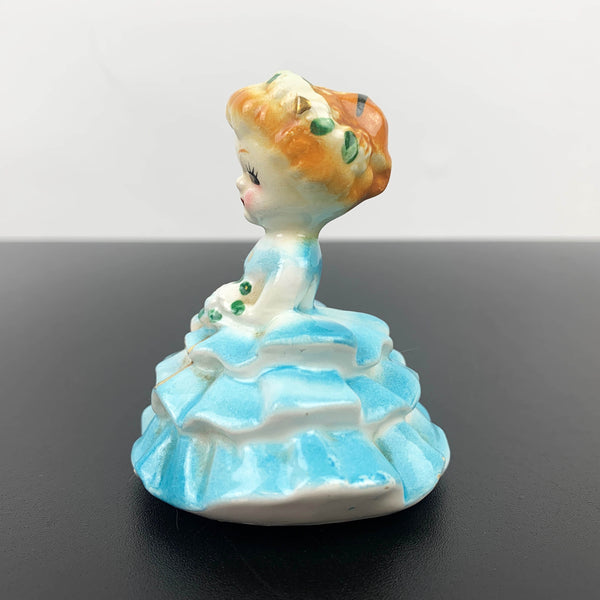 Miniature young girl in ball gown 1950's figurine